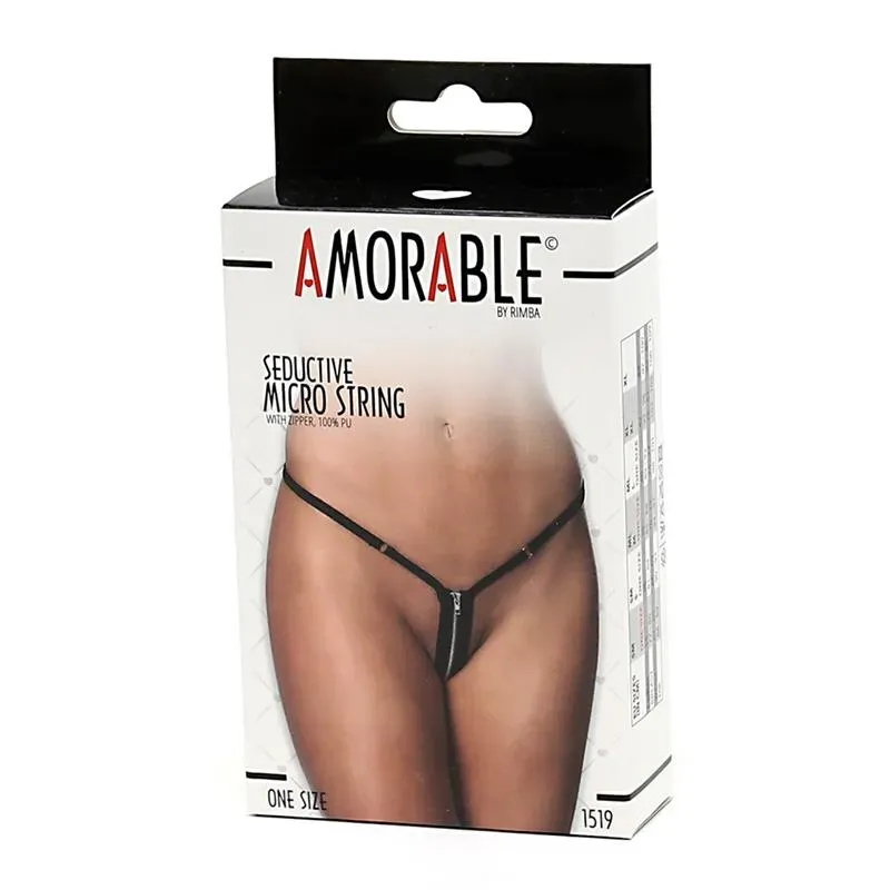 AMORABLE mikrostringit vetoketjulla, PU