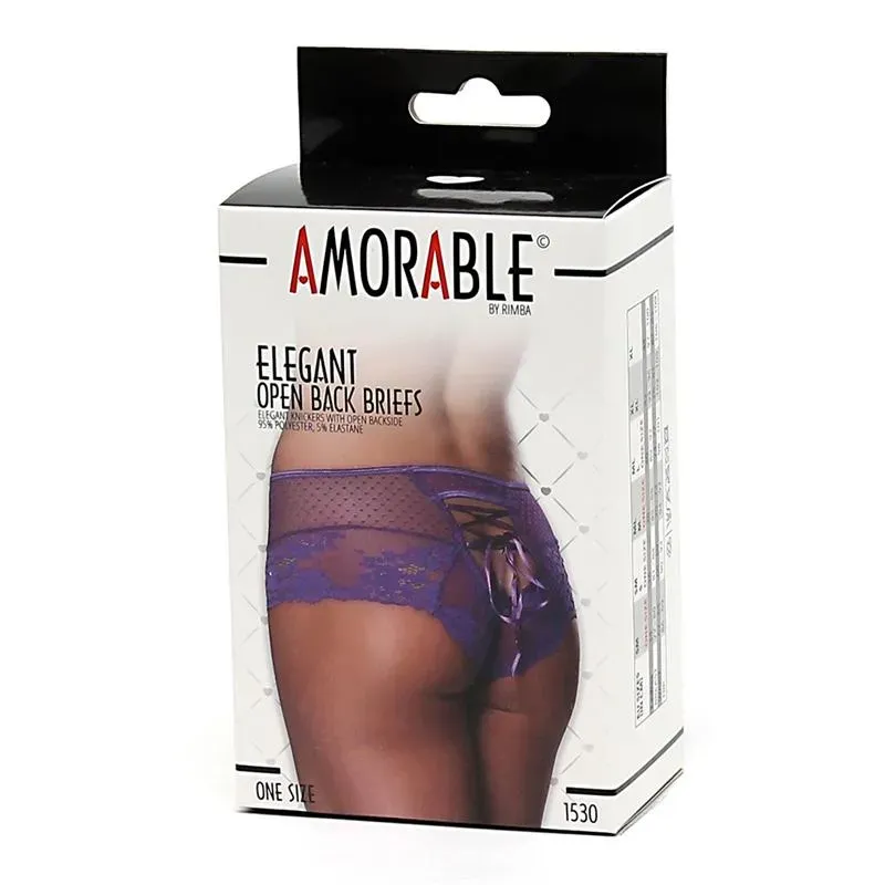 AMORABLE korsettityyliset pitsialushousut, violetti