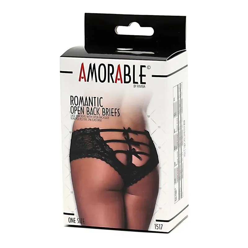 AMORABLE korsettityyliset pitsialushousut, musta