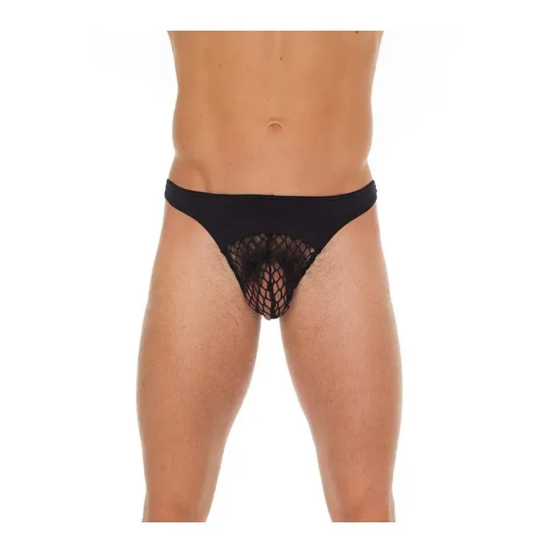 AMORABLE String Fishnet mustat verkkostringit