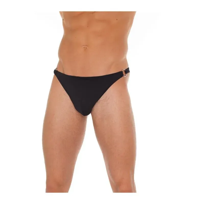 AMORABLE stringit sivusoljilla, musta One Size
