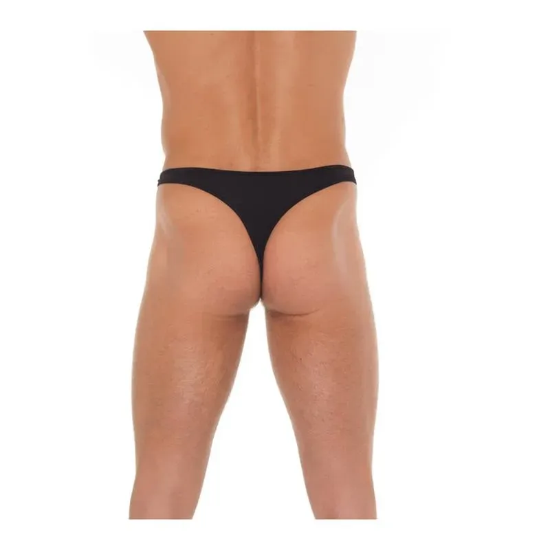 AMORABLE stringit sivusoljilla, musta One Size
