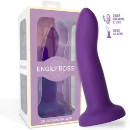Väriä vaihtava dildo, violetista pinkiksi, 14 cm | Noks.fi