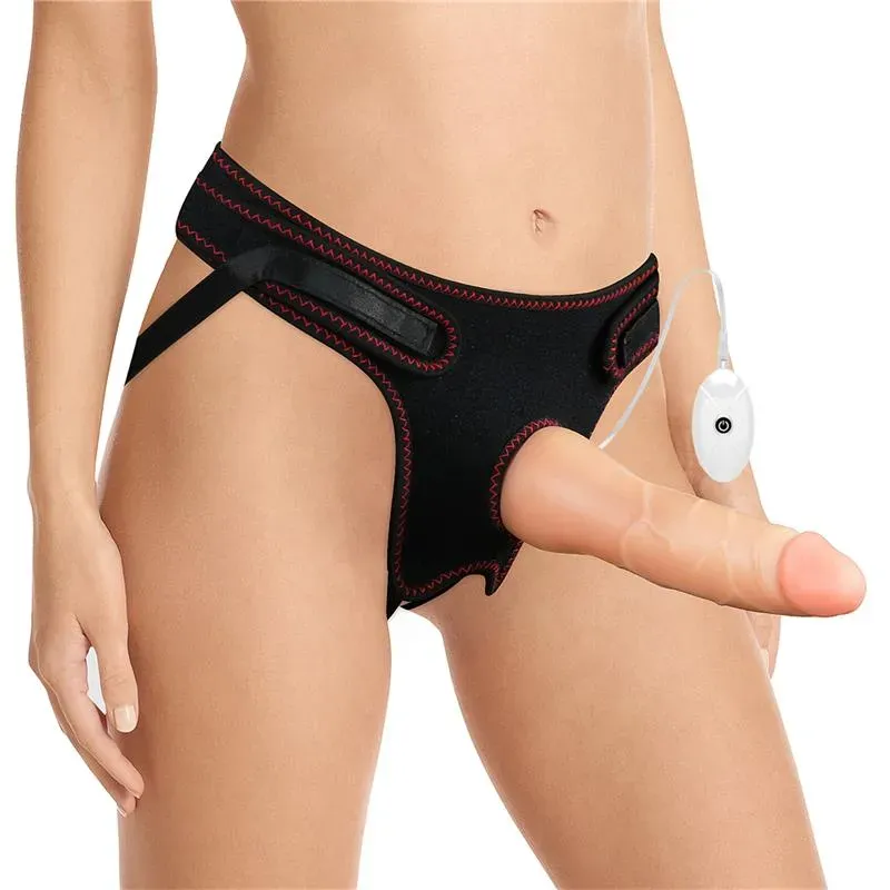 LOVETOY 7.5 strap-on värisevällä dildolla