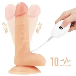 LOVETOY Strap-on 7.0 värisevällä dildolla