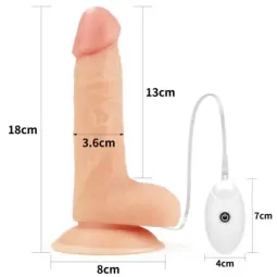 LOVETOY Strap-on 7.0 värisevällä dildolla