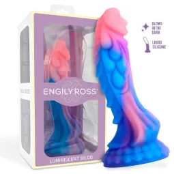 Pimeässä hohtava lohikäärmedildo, 18 cm | Noks.fi