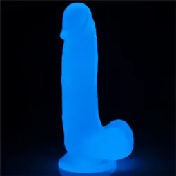 LOVETOY Lumino 7.5 hohtava dildo, sininen