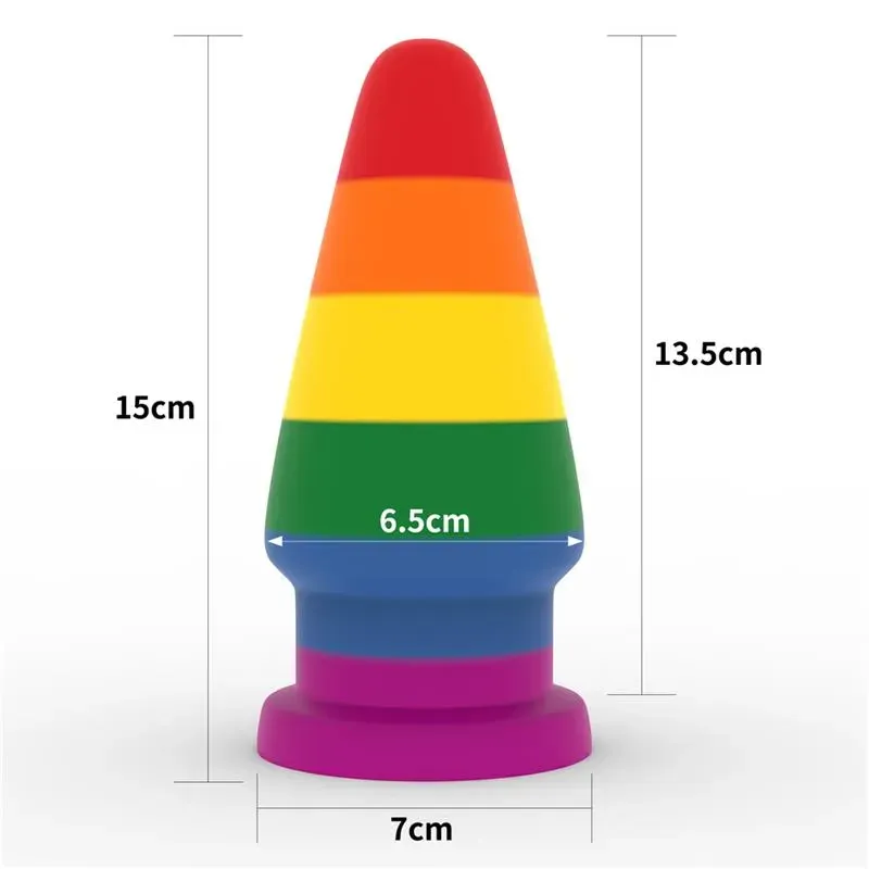 LOVETOY Prider 6 LGBT anaalitappi silikonista