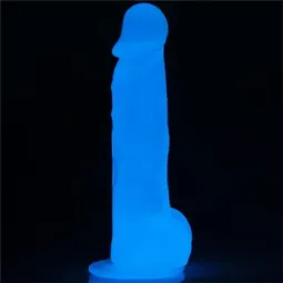 LOVETOY Lumino hohtava dildo imukupilla