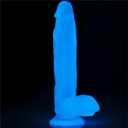 LOVETOY Lumino 10 hohtava dildo imukupilla