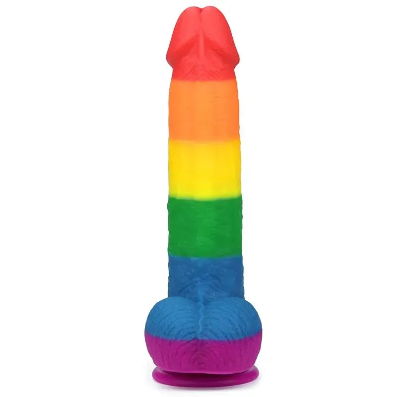 LOVETOY Prider 9 silikonidildo imukupilla