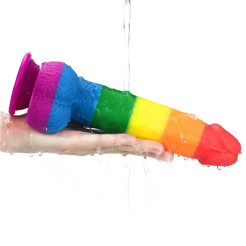 LOVETOY Prider 9 silikonidildo imukupilla
