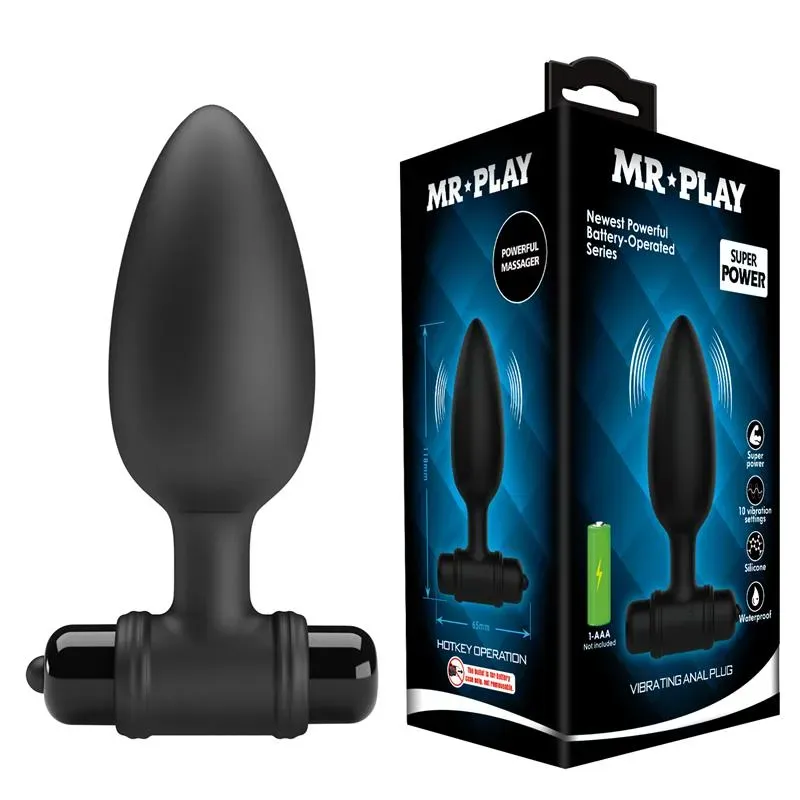 MR PLAY värisevä anaalitappi silikonista