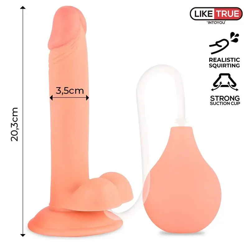 LIKETRUE Squirtz realistinen dildo 20,3 cm