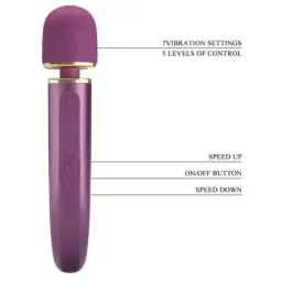 PRETTYLOVE Vibrating Wand Silicona hierontasauva