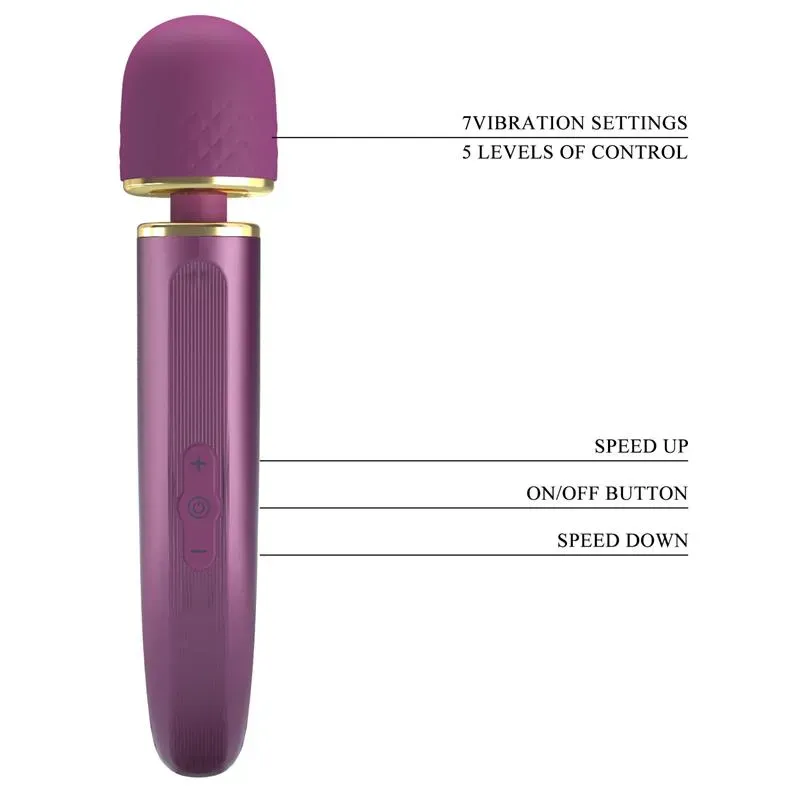 PRETTYLOVE Vibrating Wand Silicona hierontasauva