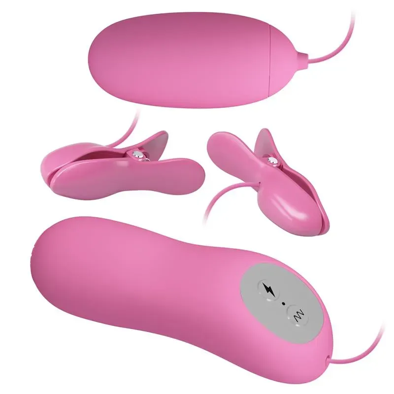 PRETTYLOVE värisevä muna ja nipppupuristimet