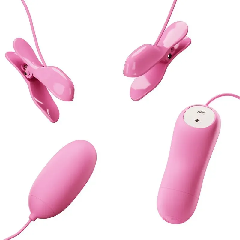 PRETTYLOVE värisevä muna ja nipppupuristimet