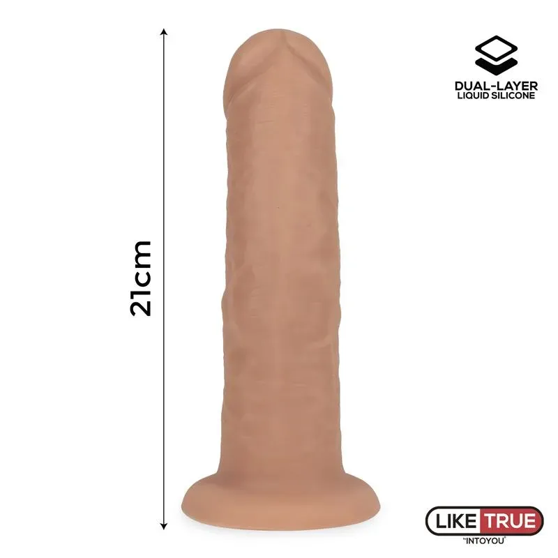 LIKETRUE realistinen dildo, nestesilikoni 21 cm