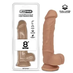 LIKETRUE realistinen dildo, nestemäinen silikoni, 20 cm
