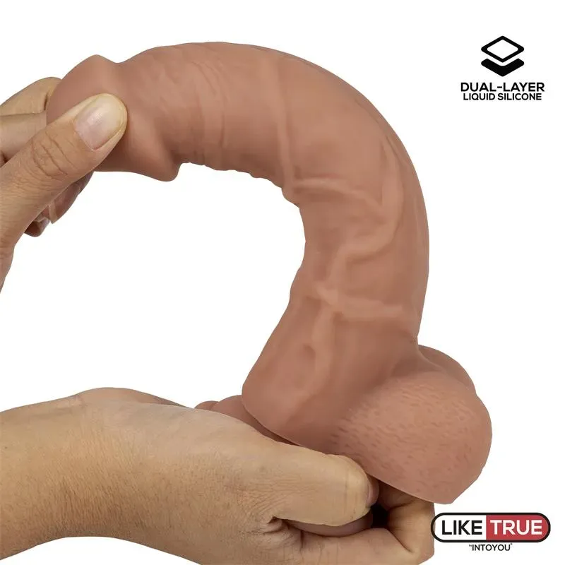 LIKETRUE realistinen dildo, nestemäinen silikoni, 20 cm