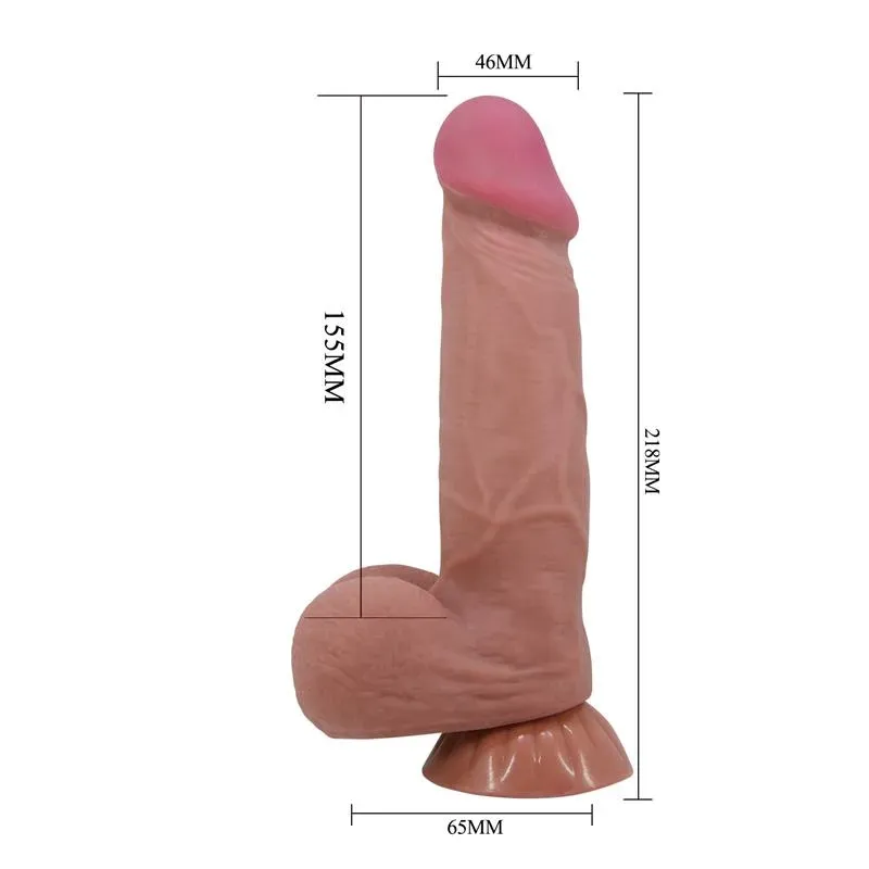 BAILE Sliding Skin realistinen dildo 21,8 cm