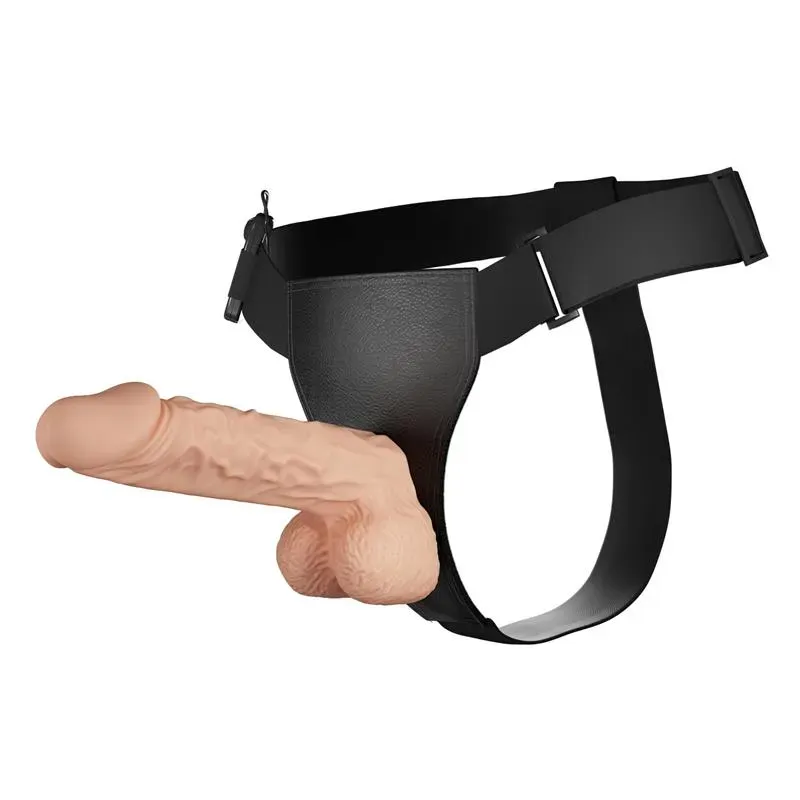 BAILE värisevä valjasdildo 9.4 silikonista