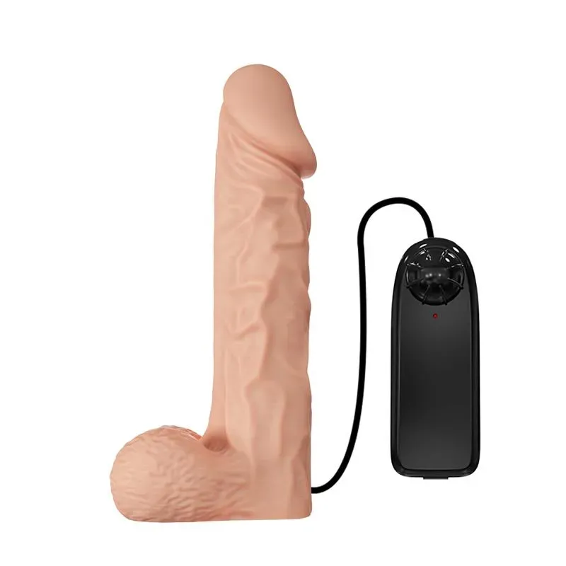 BAILE värisevä valjasdildo 9.4 silikonista