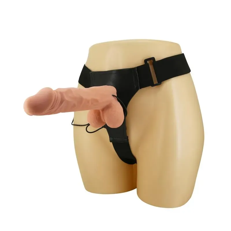 BAILE värisevä valjasdildo 9.4 silikonista
