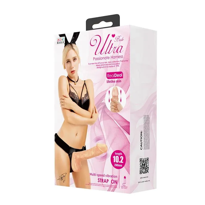 BAILE Strap-on Dildo and Vibration 10.2 valjasdildo
