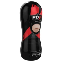 PDX ELITE Vibrating Stroker Mouth masturbaattori