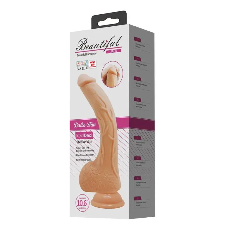 Baile tärisevä dildo imukupilla, 27 cm