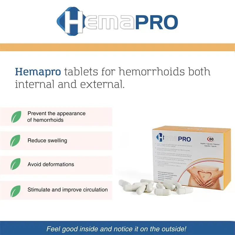 Hemapro Pills ravintolisä peräpukamiin, 60 tablettia