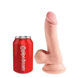 KING COCK Triple Density dildo kiveksillä 6,5"