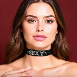 CINDERELLA Collar Sexy vegaaninahkainen kaulapanta