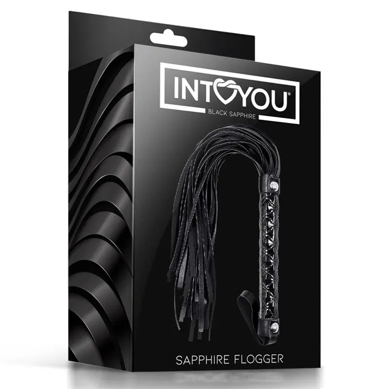 BLACK SAPPHIRE Flogger Sapphire vegaaninahka ruoska