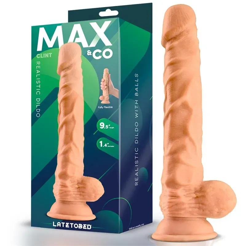 MAX & CO Clint realistinen dildo kiveksillä