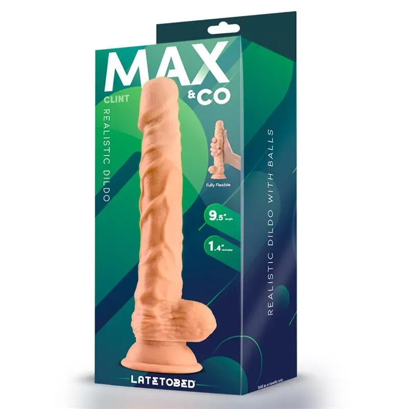MAX & CO Clint realistinen dildo kiveksillä