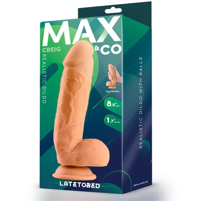 MAX & CO Creig realistinen dildo kiveksillä