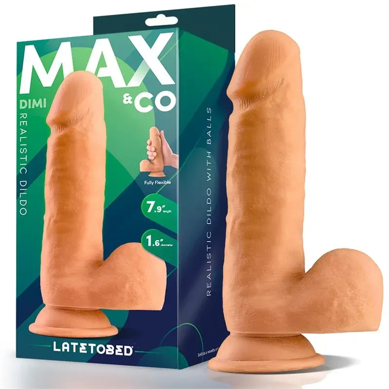 MAX & CO Dimi realistinen dildo kiveksillä 20 cm