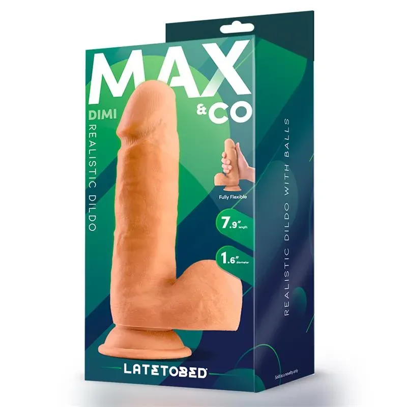 MAX & CO Dimi realistinen dildo kiveksillä 20 cm
