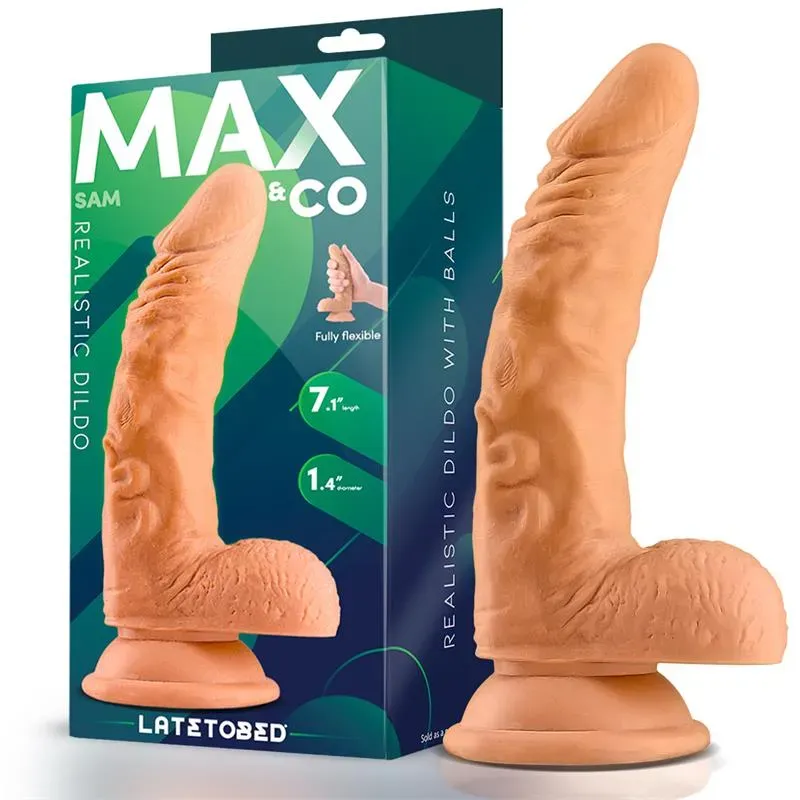MAX & CO Sam realistinen dildo kiveksillä