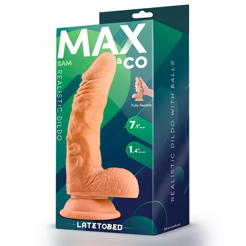 MAX & CO Sam realistinen dildo kiveksillä