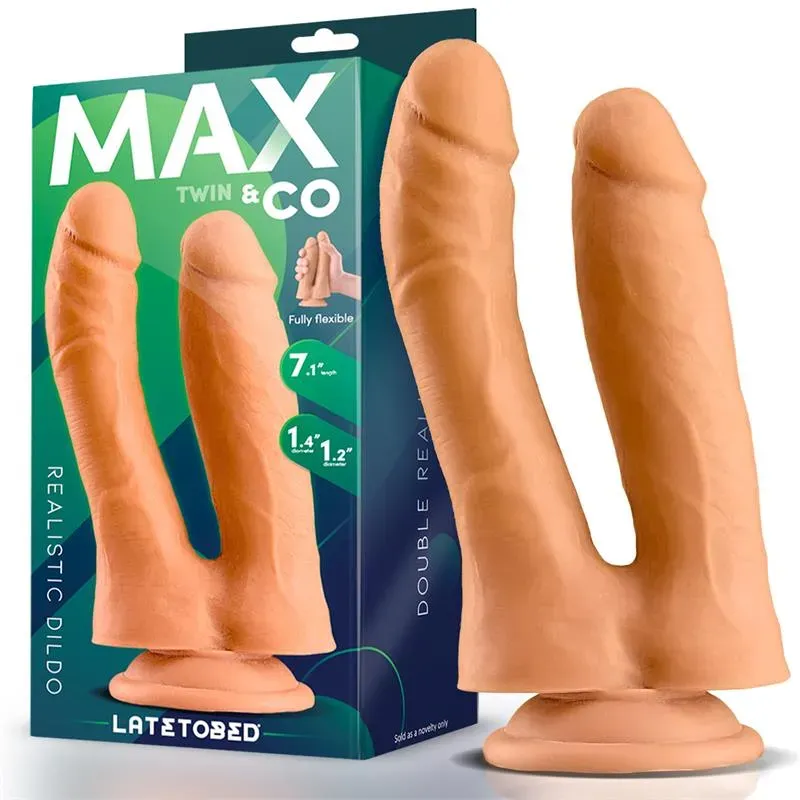 MAX & CO Twin realistinen tuplaidildo 18 cm