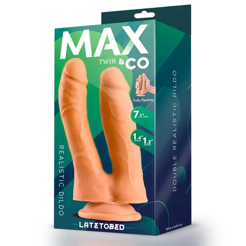 MAX & CO Twin realistinen tuplaidildo 18 cm