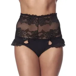 AMORABLE High Waist Panty Black alushousut