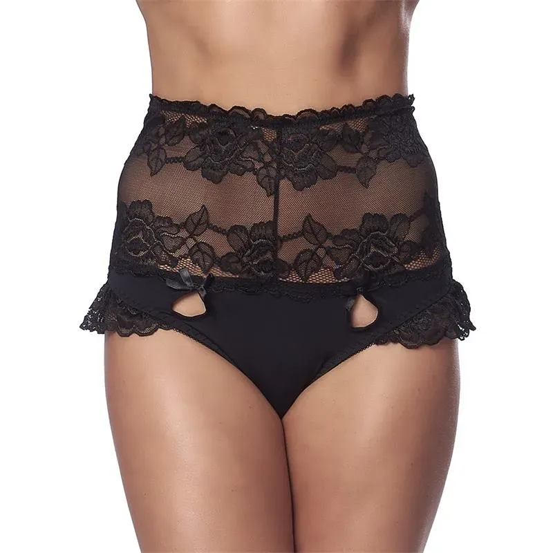 AMORABLE High Waist Panty Black alushousut