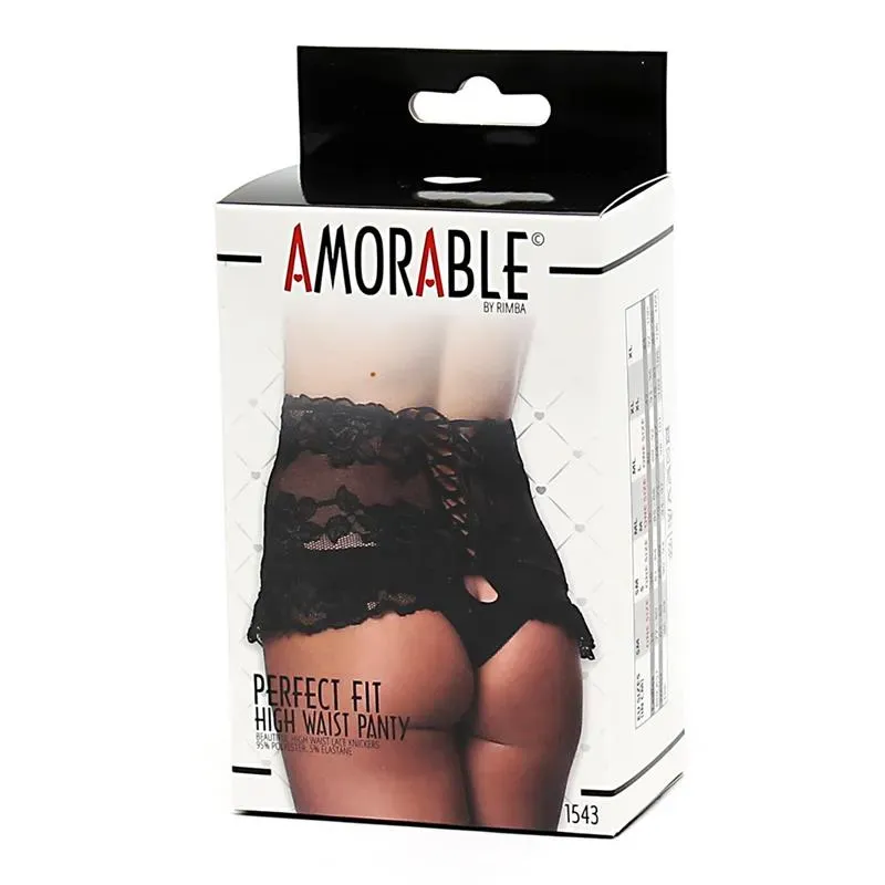 AMORABLE High Waist Panty Black alushousut