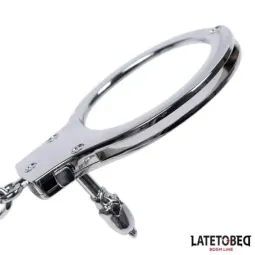 LATETOBED BDSM LINE metalliset käsiraudat 252 g